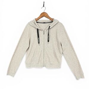 Calvin Klein Performance Stretch Zip Hoodie Oatmeal Heather Size Medium